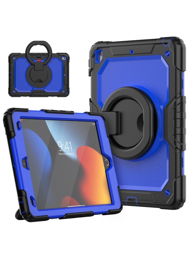 HuHa Case Cover For iPad 10.2 2021 / 2020 / 2019 Bracelet Holder Silicone + PC Tablet Case Dark Blue 