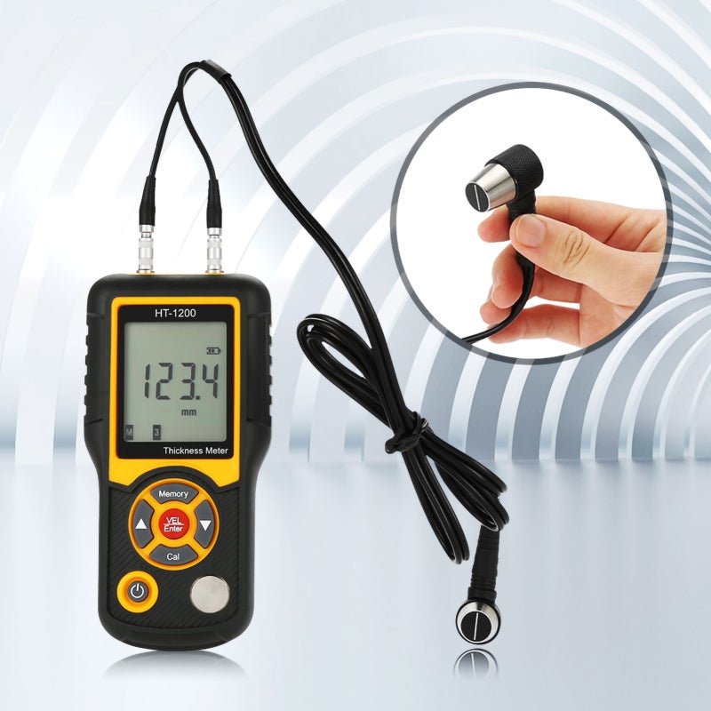 مقياس سماء فوق صوتي رقمي بشاشة LCD HT-1200 أداة قياس مدى 2-300 مم - Image 5
