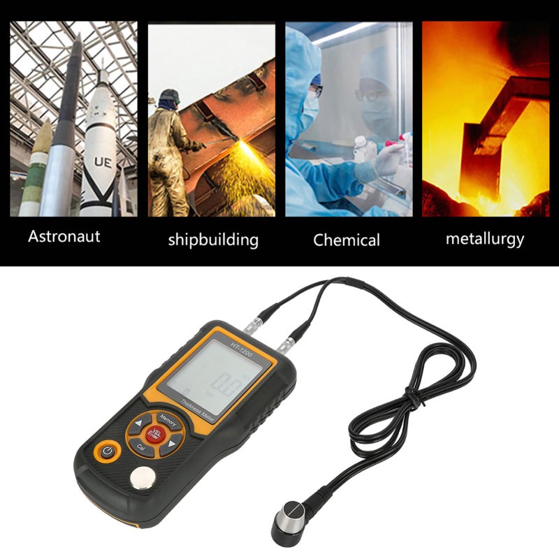 مقياس سماء فوق صوتي رقمي بشاشة LCD HT-1200 أداة قياس مدى 2-300 مم - Image 3