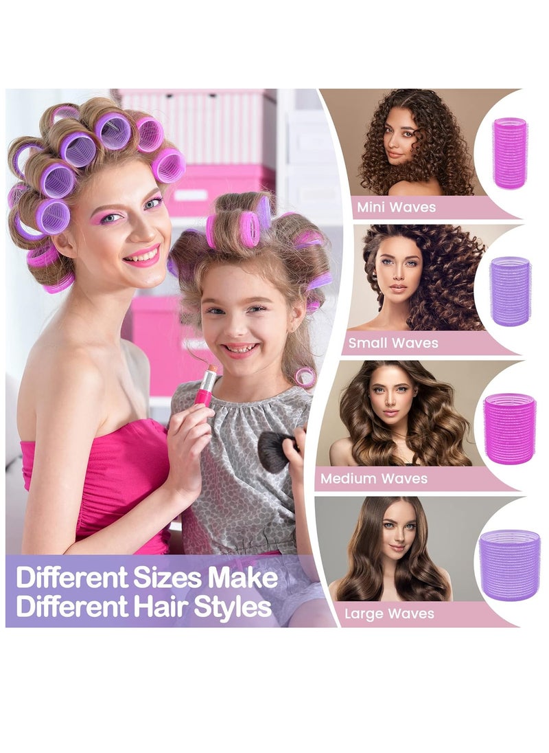 ELAUR Elaur 40 PCs Hair Rollers set, Self Grip Hair Rollers for Long Medium Short Hair,  Large Medium Hair Curler (24 Rollers + 16 Hair clips  + 1 Storage Bag)  - Image 5