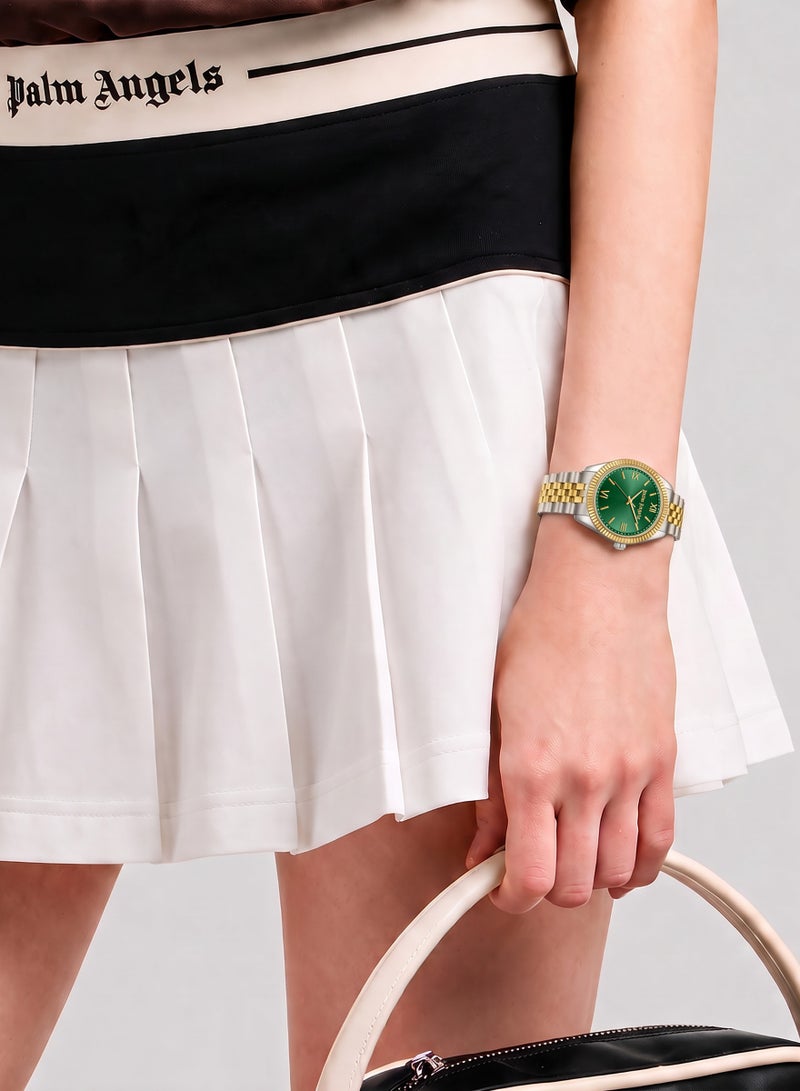 Palm Angels Pioniere Green Dial Stainless Steel Bracelet Analog Watch for Women, 36mm - Image 4