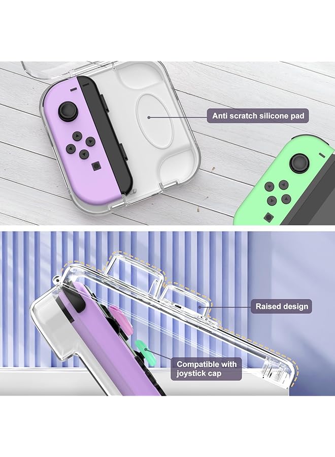 BIGTHREE Storage Case For Nintendo Switch/Oled Joy Con Portable Dust Proof Protective Box With Magnetic Closure Pc Transparent Shell - Image 3
