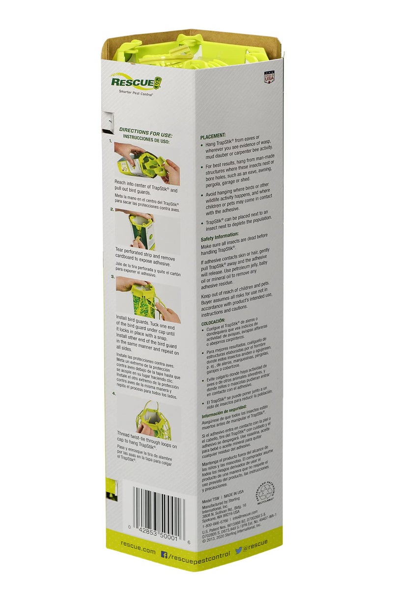 RESCUE RESCUE! VisiLure® TrapStik for Wasps, Mud Daubers, Carpenter Bees – 2 Pack - Image 4