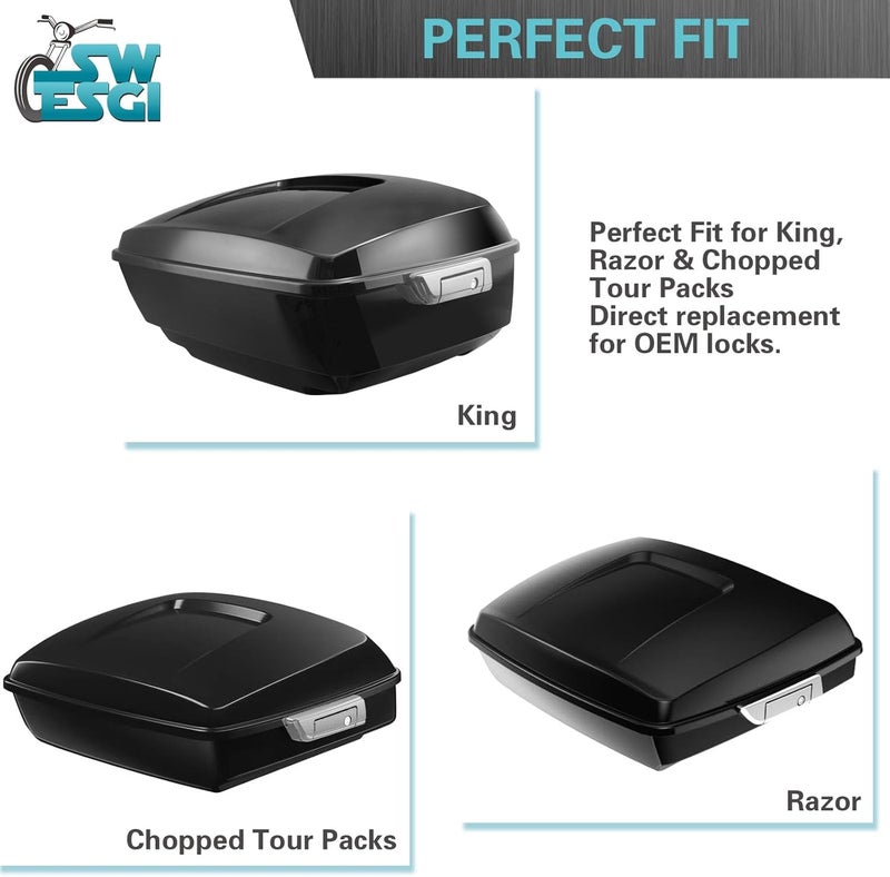 SWESGI Harley Tour Pack Latch Kit with Keys - Image 3