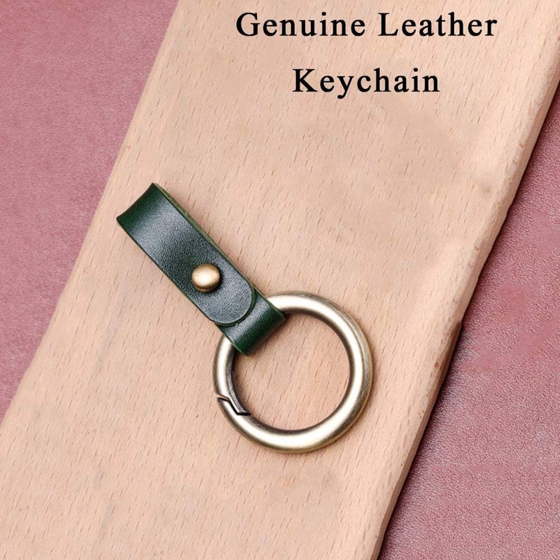 SANRILY Key Fob Cover Fit for Mini Cooper Keyless, Brown, Round Short Key Ring - Image 3