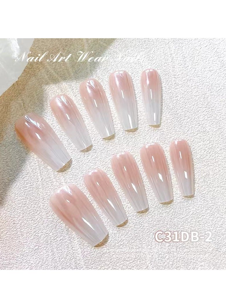 Binzo Beauty Handmade Electroplate Press On Nails, 10pcs,Nails Art , Acrylic Nails, False Nails - Image 1