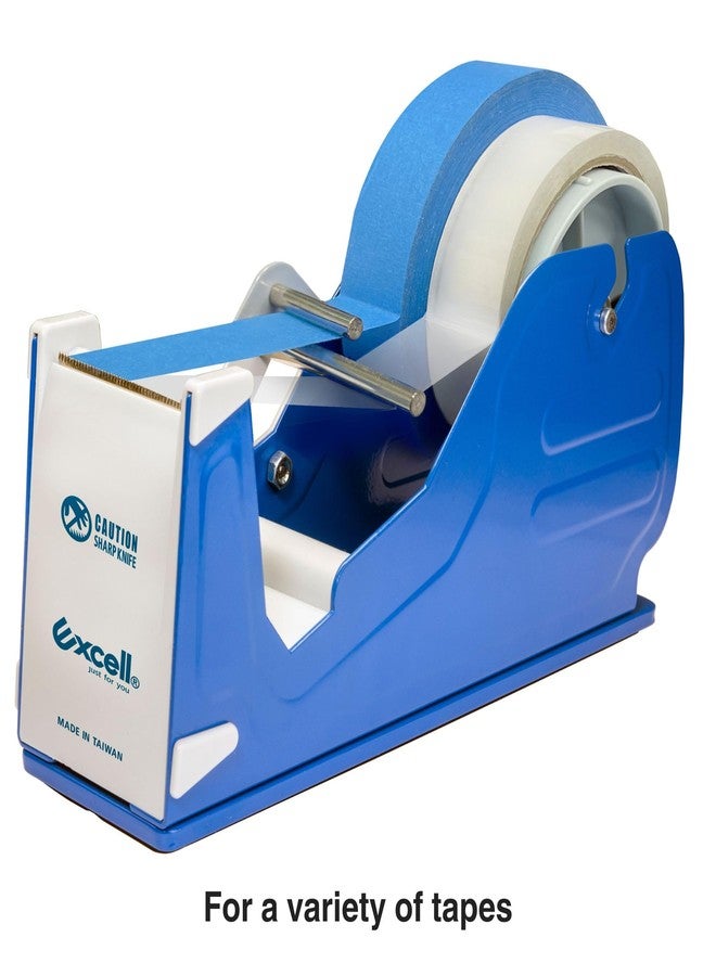 ICO Excell Deluxe Twin Wide Metal Multi-Roll Desktop Tape Dispenser with Tiered Metal Separator Bars, EX-2272, 2 inch Wide, 3 inch Core - Image 2