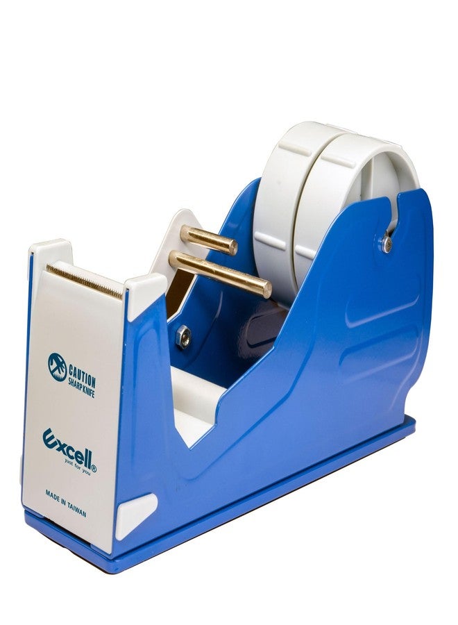 ICO Excell Deluxe Twin Wide Metal Multi-Roll Desktop Tape Dispenser with Tiered Metal Separator Bars, EX-2272, 2 inch Wide, 3 inch Core - Image 1