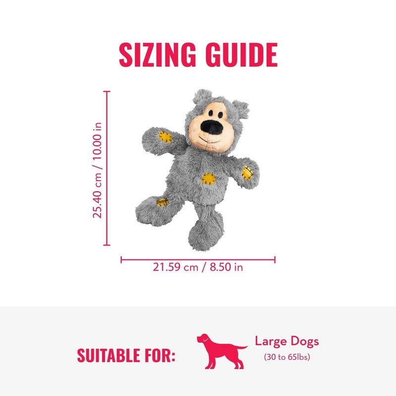 KONG Wild Knots Bear & Signature Balls (2 Pack) - Soft Bear Chew Toy with Rope Interior - Durable Dog Balls for Fetch - for Medium Dogs - Image 3