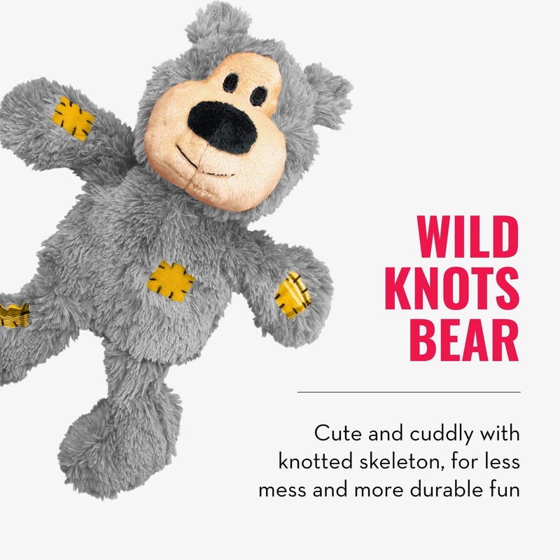 KONG Wild Knots Bear & Signature Balls (2 Pack) - Soft Bear Chew Toy with Rope Interior - Durable Dog Balls for Fetch - for Medium Dogs - Image 5