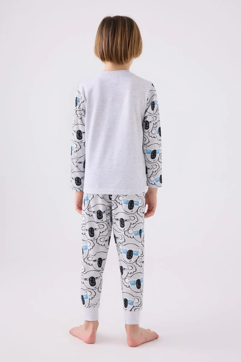 RolyPoly Boy Long Sleeve Pajama Set RP3446 Snow Melange