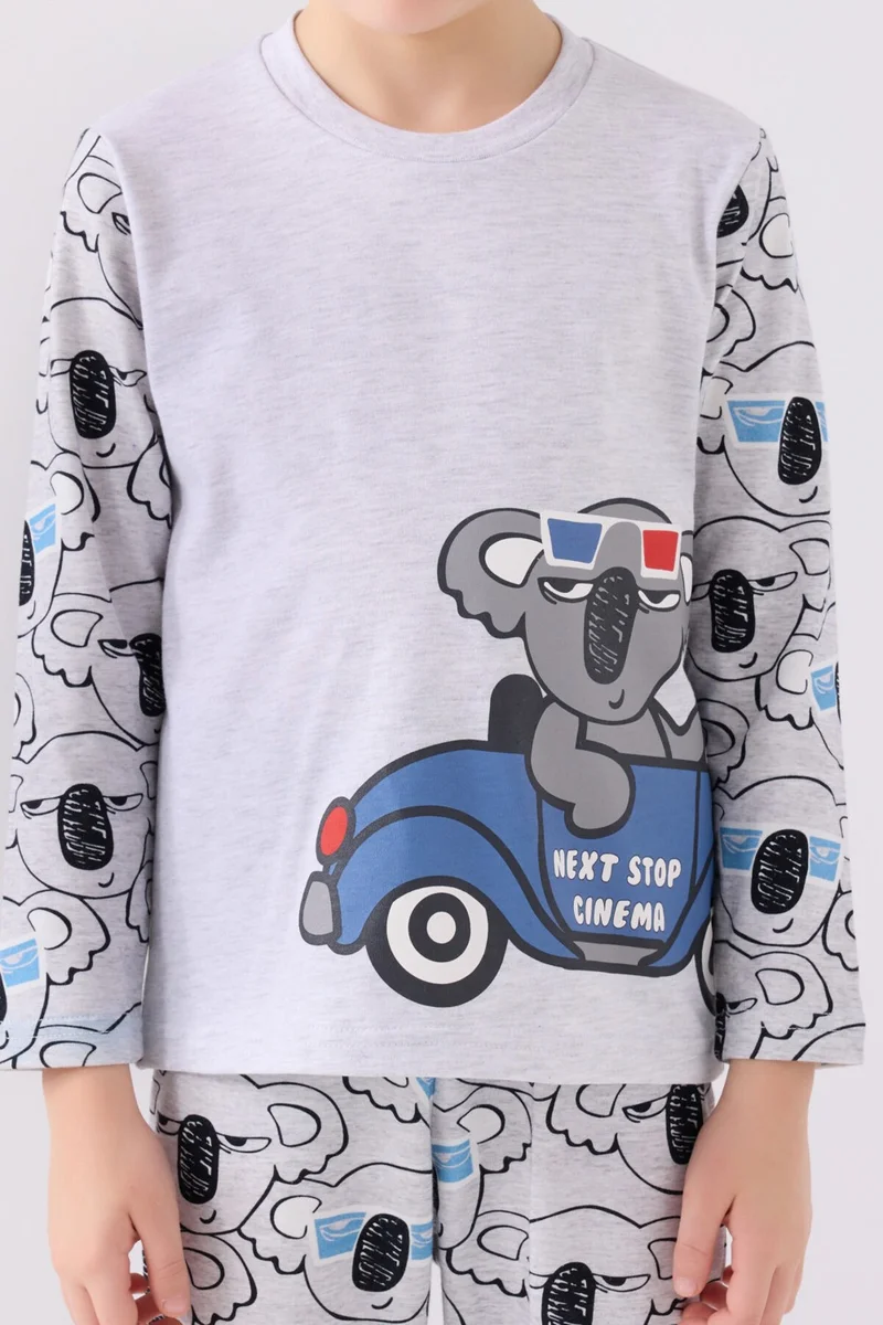 RolyPoly Boy Long Sleeve Pajama Set RP3446 Snow Melange
