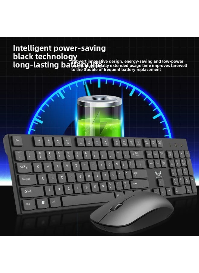 2.4G Keyboard And Mouse Suit X900 Wireless Thin Keyboard Office Mouse For Laptop-Color:X906