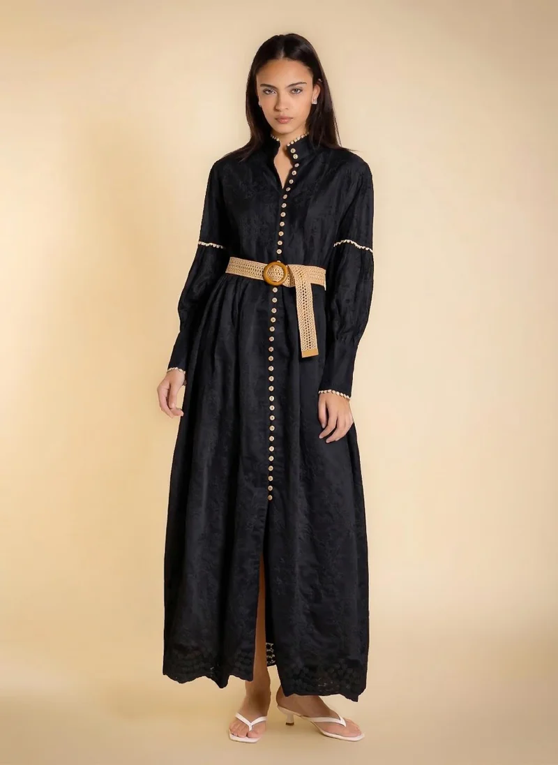 شايبس DETAILED EMBROIDERED MAXI DRESS