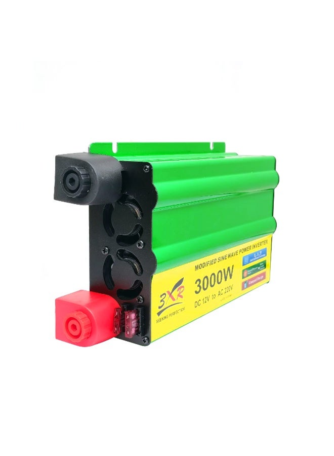 3XR Modified Sine Wave Power Inverter 3000W DC 12V to AC 220V/230V, Universal Protection, L.I.T. Low Interference Technology, Car Truck Solar RV Camping Boat Yacht Adapter w/ 5V USB Port, Dual Cooling Fan, Overload/Heat/Voltage Safety for Tools/Devices/CPAP - Image 2
