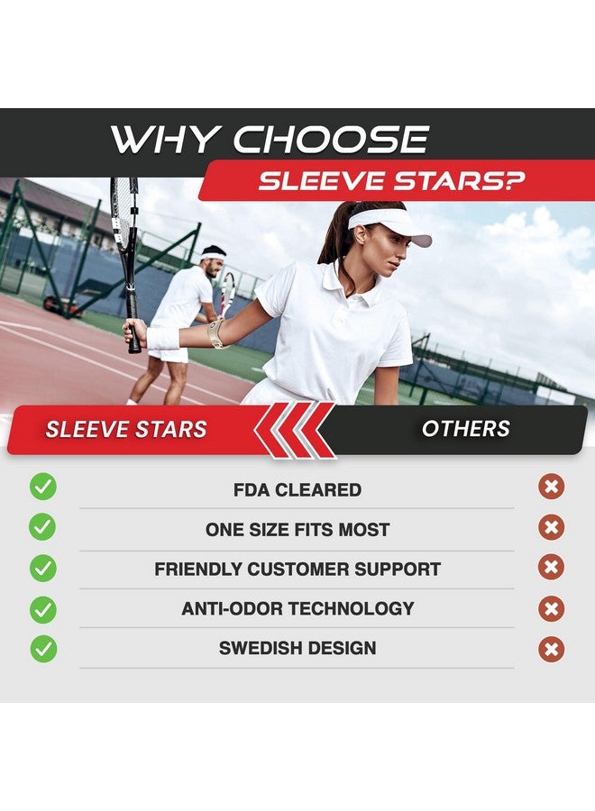 SS SLEEVE STARS Sleeve Stars Tennis Elbow Brace for Men & Women, Tendonitis Elbow Brace & Strap Golfers Elbow Brace Counterforce Band for Tendon Pain Relief & Support for Forearm w/ 3 Straps Fits 9-23" (Single) (1, Beige, One Size)  - Image 4