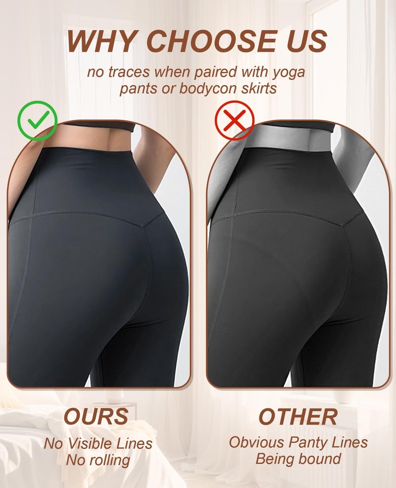 Sunm Boutique Cotton Thongs for Women, No Show Underwear for Women Pack, Sexy Low Rise Ladies Panties (6 Pack, Large, Black) - Image 4