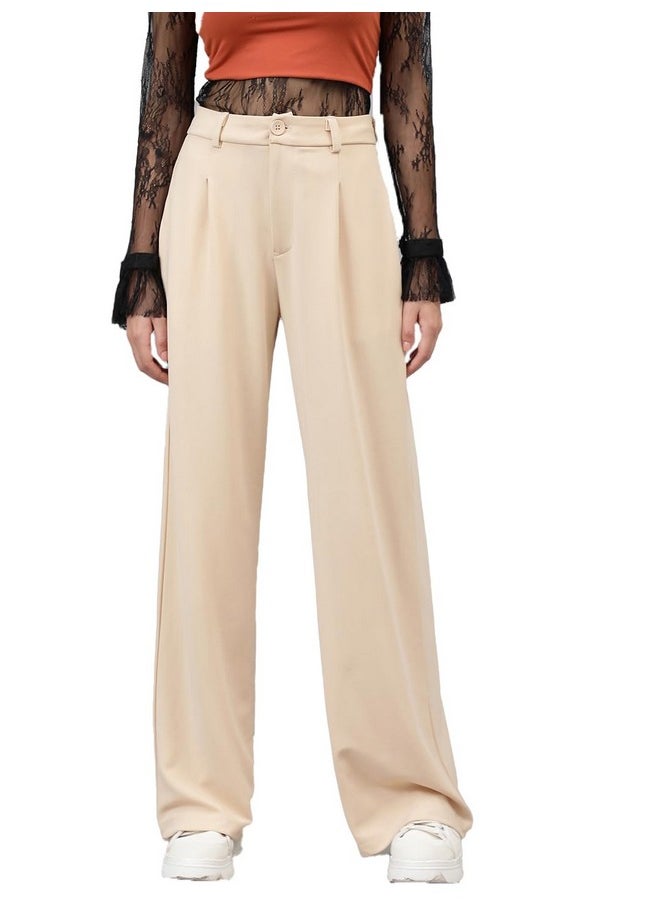 Kotty KOTTY Womens Polyester Blend Straight Fit Trousers  - Image 1