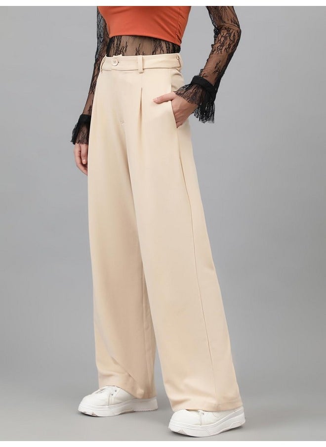 Kotty KOTTY Womens Polyester Blend Straight Fit Trousers  - Image 2