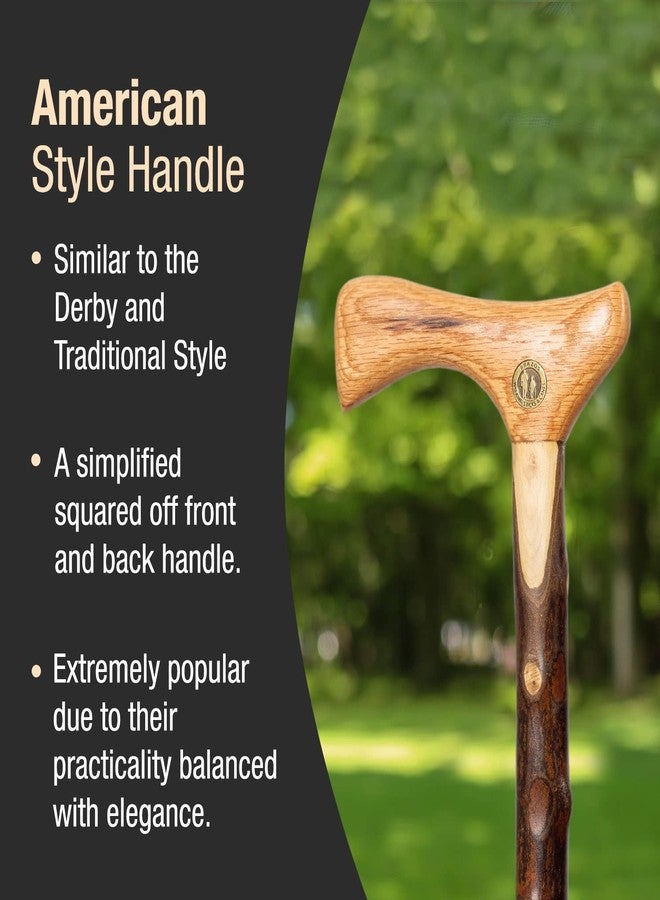 Brazos Rustic Wood Walking Cane, Twisted Hardwood, American Style Handle, for Men & Women, Made in the USA, 34" - Image 5