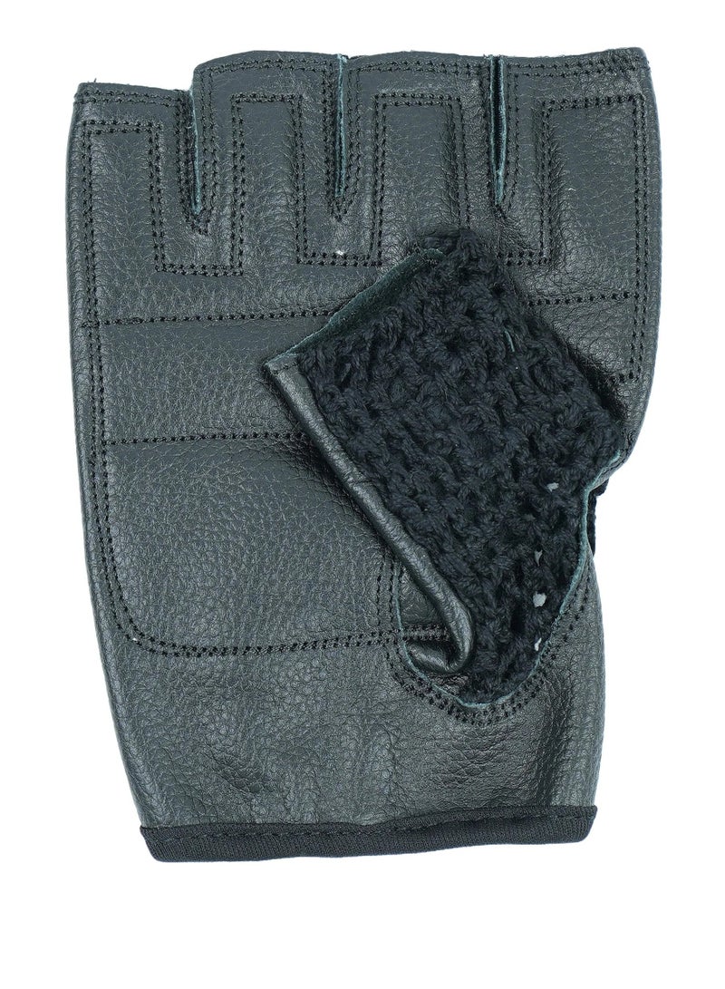 AXOX Leather Fitness Gloves | Black Large - Image 1