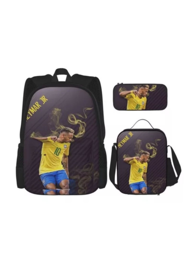 Student  Print Schoolbag Backpack 29*16*42CM + Shoulder Bag 19*6*23CM + Pencil Case 24*7*11CM Three-piece Set
