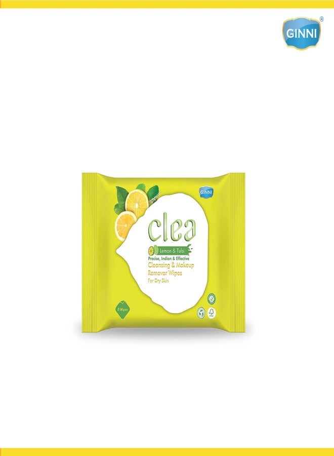 سيلا مناديل مبللة لإزالة المكياج برائحة الليمون والريحان للبشرة الدهنية - تزيل الزيوت الزائدة، ترطب، تمنع ظهور حب الشباب، ترطب البشرة - عبوة من 5 قطع (8 مناديل في كل عبوة، حجم المنديل: 150 مم × 140 مم) - Image 2