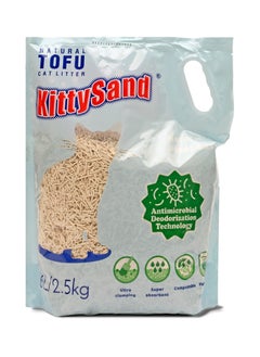 Kitty Sand Natural Tofu, Premium Quality, Plant-based, Flushable Clumping Cat Litter Pellets 6L/2.5kg - Pack of 4  - Image 3