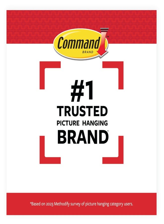 كوماند علاقة صور معدنية عالمية من 3M Command، تتحمل وزن 2.2 كجم، لا تسبب تلف الطلاء، تثبت بقوة، خطافات لاصقة للجدران، قابلة لإعادة الاستخدام، متعددة الأسطح (فضي، خطاف واحد، 4 شرائط) - Image 5