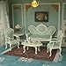 iLAND Victorian Dollhouse Furniture Set Doll House Furniture and Accessories Miniature Dollhouse Sofa with 112 Scale Accessories 8pcs Mothers Gift Wife Gift Bookshelf Dcor White Green - Image 2