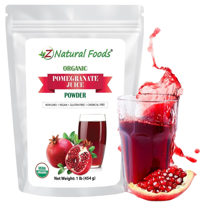 z_natural_foods Z Natural Foods Pomegranate Powder  Organic 1 lb 16 oz  Pure Pomegranate Juice Extract  Nutritious Antioxidant Superfood for Smoothies Tea Yogurt  Culinary Use - Image 3