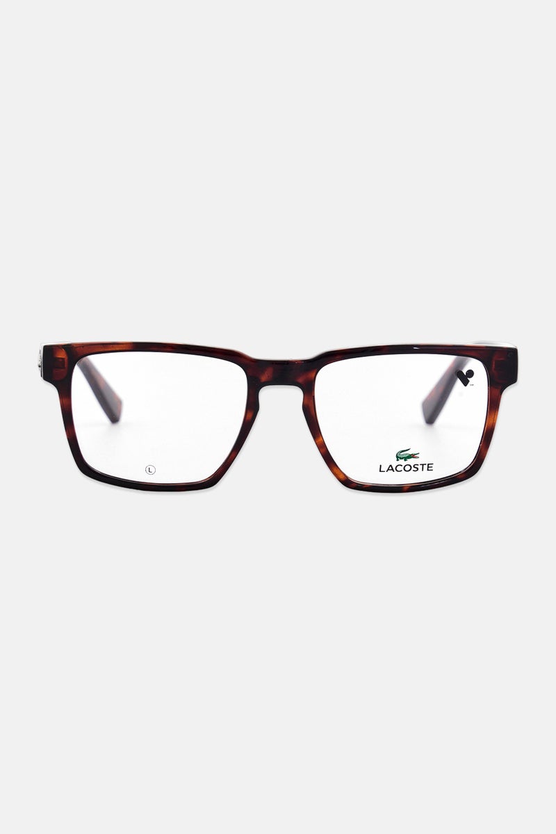 LACOSTE Men L294 Square Eyeglasses, Dark Brown - Image 1