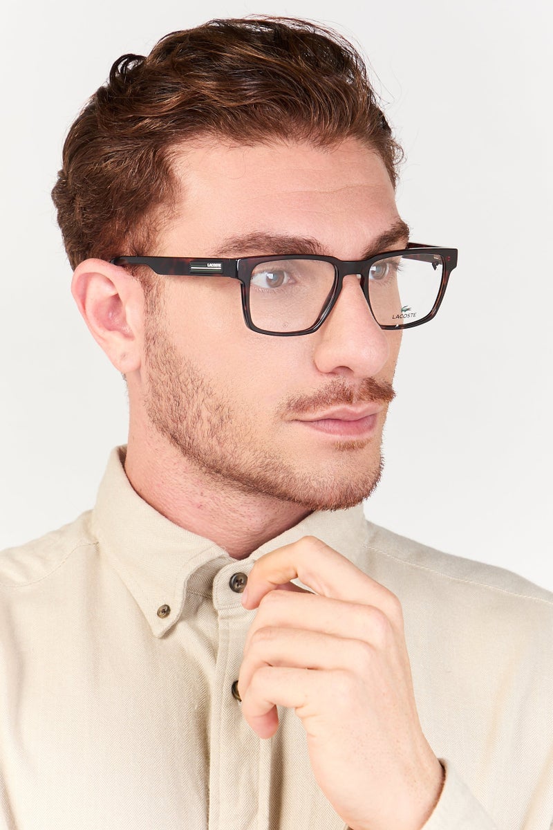 LACOSTE Men L294 Square Eyeglasses, Dark Brown - Image 2