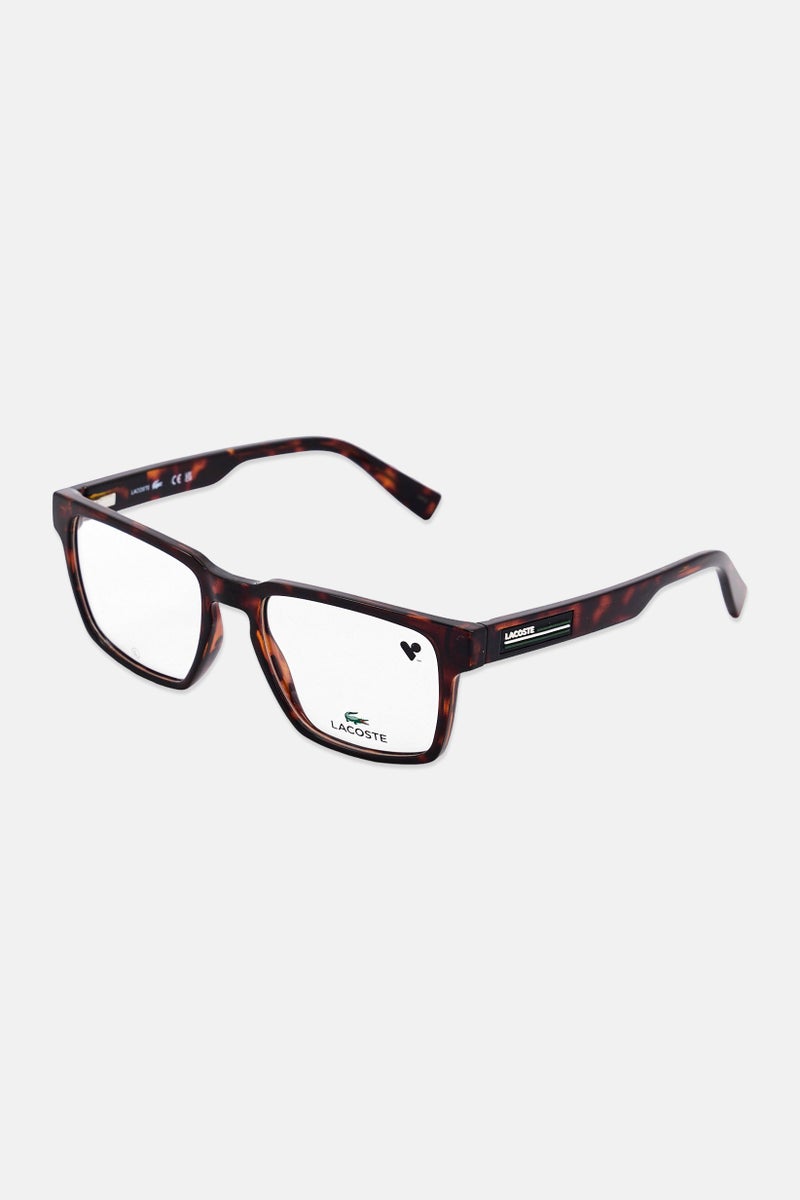 LACOSTE Men L294 Square Eyeglasses, Dark Brown - Image 3