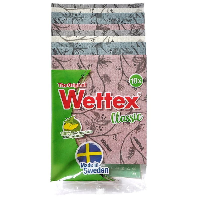 Wettex The Original Swedish Dishcloths for Kitchen 10 Pack Super Absorbent Sponges Kitchen Dishcloth - Replace Paper Towels - Modern Limited Edition - Image 3