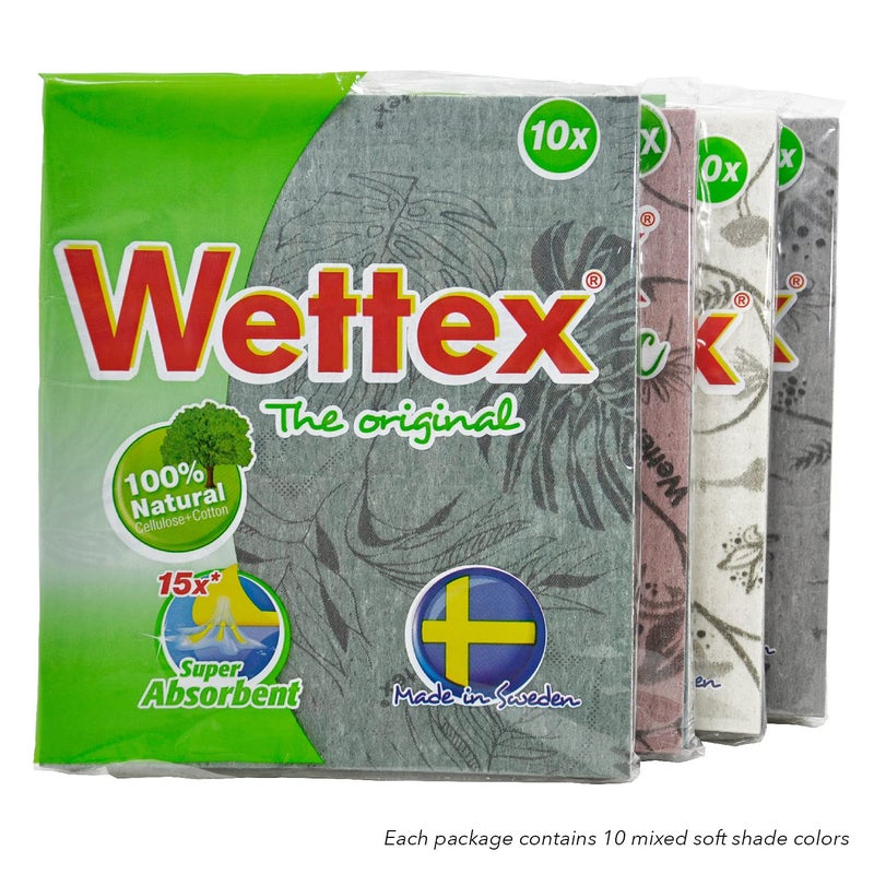 Wettex The Original Swedish Dishcloths for Kitchen 10 Pack Super Absorbent Sponges Kitchen Dishcloth - Replace Paper Towels - Modern Limited Edition - Image 4