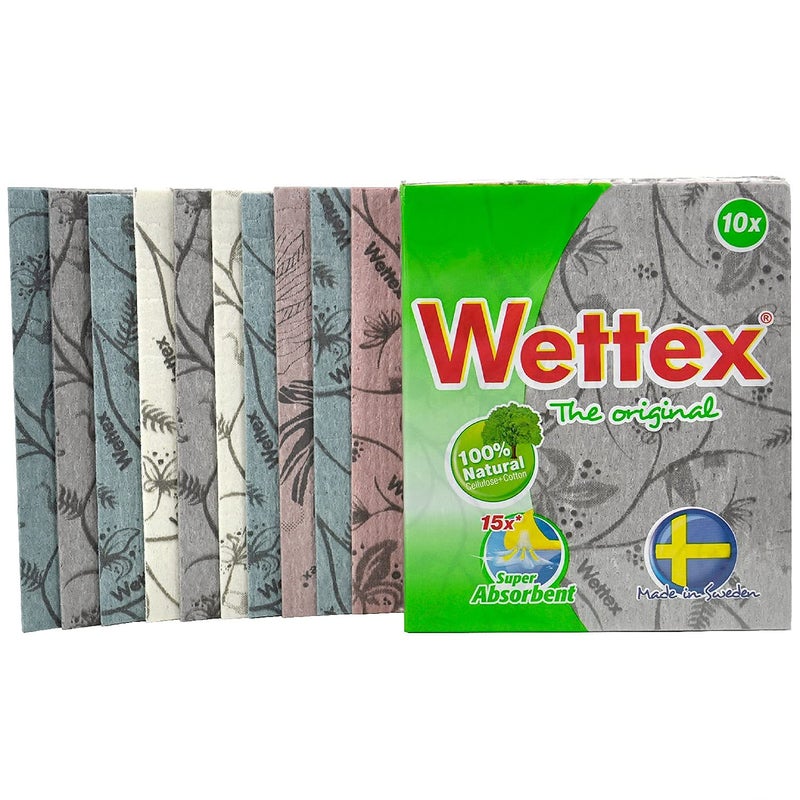Wettex The Original Swedish Dishcloths for Kitchen 10 Pack Super Absorbent Sponges Kitchen Dishcloth - Replace Paper Towels - Modern Limited Edition - Image 2