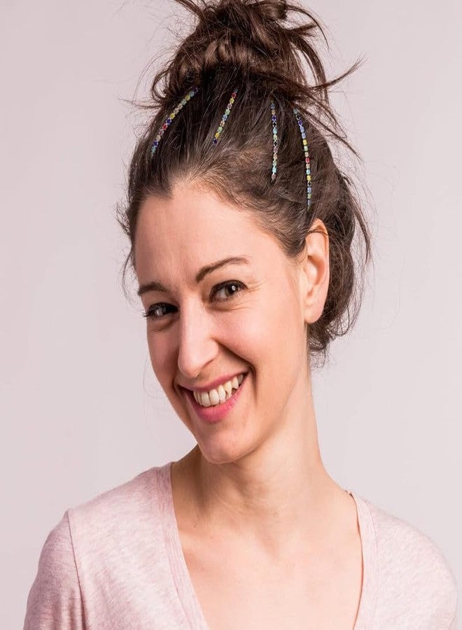 CHIROGRAPHY 6 Pcs Premium Hair Clip, 6 Count Colorful Rhinestone Hair Chains Rhinestone Hair Accessories, Crystal Hair Extensions Pearl Hair Charm for Braids for Women - Image 2