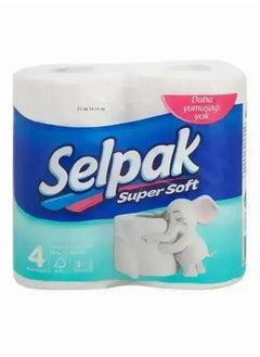 Selpak Super Soft Toilet Paper Rolls, 3 Ply, 4'S 79501 