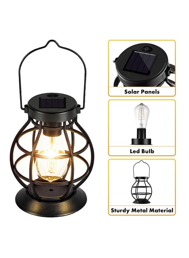 ماجيفت 2 قطعة من الفوانيس الشمسية المعلقة في الهواء الطلق، فانوس معدني للديكور، إضاءة LED مقاومة للماء للحديقة - ديكور الحديقة للفناء، الفناء، الممر، المناظر الطبيعية - Image 5