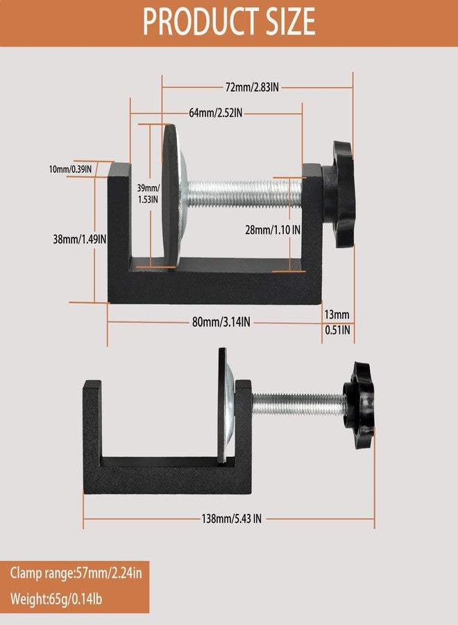 kurras C Clamps Mini Heavy Duty C-Clamps Cabinet Face Frame Clamps Claw Clamps for Cabinets C Clamps Heavy Duty Small Desk Clamp with Stable Wide Jaw (4 Pcs) - Image 3