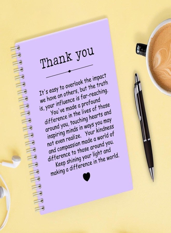 QYUVK Thank You Purple Hardcover 160 Pages Spiral Notebooks, Funny Thank You Gifts for Women Men Coworkers Leader Mentor, Appreciation Gifts for Employees, Thanksgiving Gifts for Colleagues Leaders - Image 4