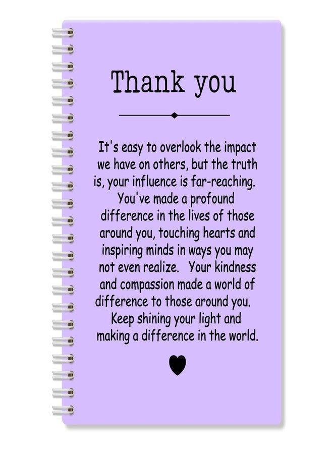 QYUVK Thank You Purple Hardcover 160 Pages Spiral Notebooks, Funny Thank You Gifts for Women Men Coworkers Leader Mentor, Appreciation Gifts for Employees, Thanksgiving Gifts for Colleagues Leaders - Image 1