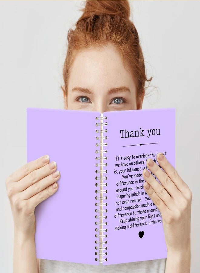 QYUVK Thank You Purple Hardcover 160 Pages Spiral Notebooks, Funny Thank You Gifts for Women Men Coworkers Leader Mentor, Appreciation Gifts for Employees, Thanksgiving Gifts for Colleagues Leaders - Image 5