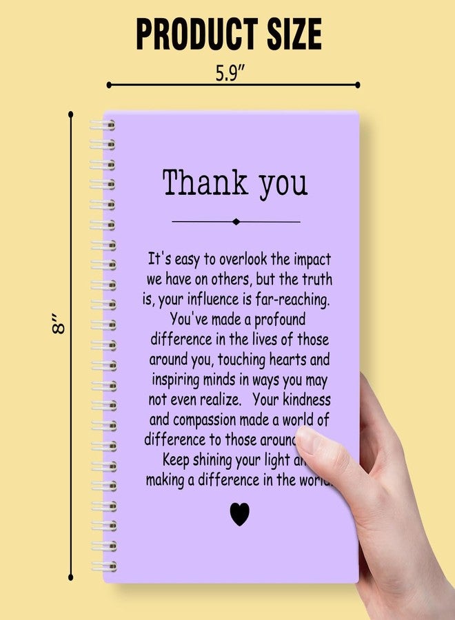 QYUVK Thank You Purple Hardcover 160 Pages Spiral Notebooks, Funny Thank You Gifts for Women Men Coworkers Leader Mentor, Appreciation Gifts for Employees, Thanksgiving Gifts for Colleagues Leaders - Image 2