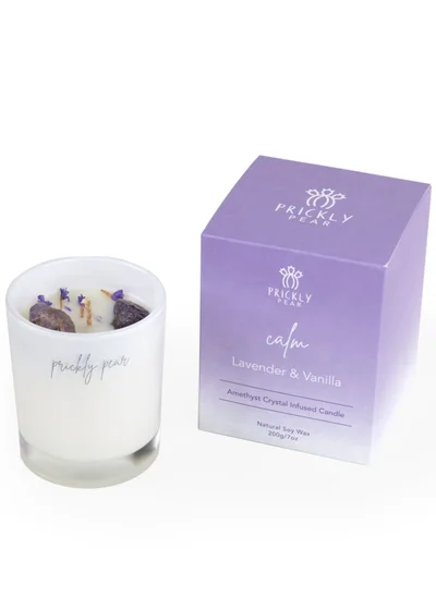 Prickly Pear Prickly Pear 'Calm' Amethyst Crystal Candle