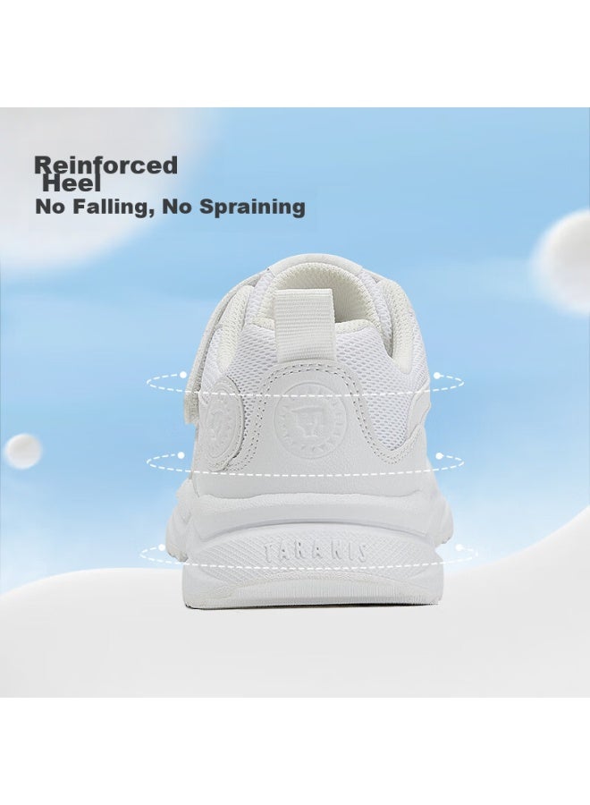 Taranis Spring White Children's Sneakers For Boys And Girls, Versatile Lightweight Running Shoes For Older Kids, White, Size 33 - Image 2