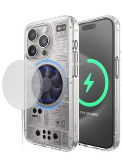 Elago Magnetic Hybrid Clear Compatible with MagSafe for iPhone 15 PRO Shockproof Bumper Raised Camera Protection Case Cover - AMP 