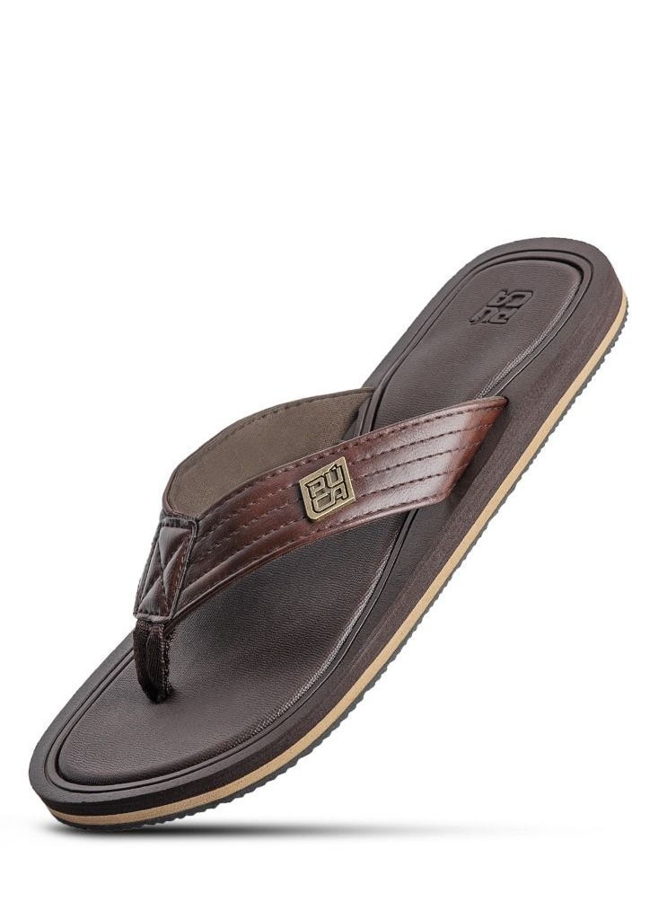 Puca Slippers For Men with stability and durability Stark Brown - Image 1