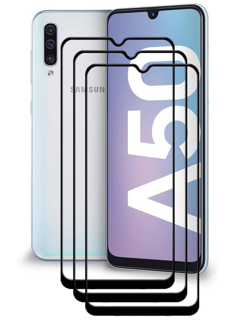 ACLIX 3 Pieces Antistatic ESD Dustproof Premium Quality High Definition Tempered Glass Screen Protector Designed For Samsung Galaxy A50 - Image 1